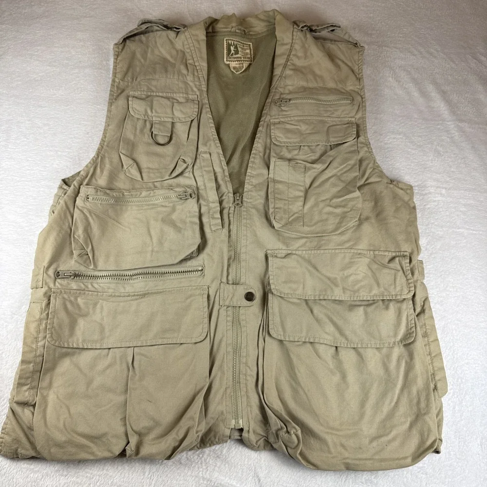Travelers Vest Outdoor Fishing Hiking Hunting Outdoor Gear Safari Size XL **